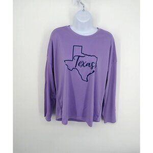 Texas Graphic Women's Purple Long Sleeve Shirt "The Lone Star State" NWT